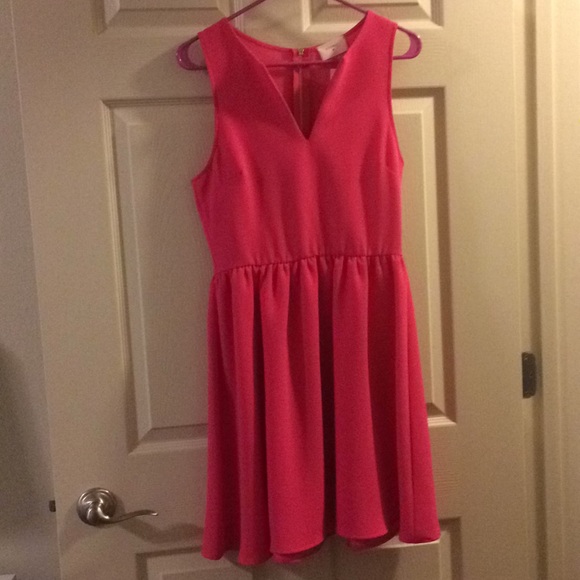 Everly Hot Pink Preppy Dress - Picture 3 of 6